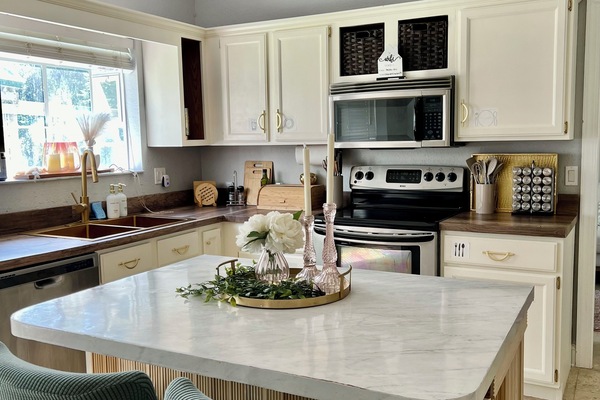 Microwave, oven, stovetop, dishwasher