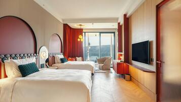 Soundproofing, iron/ironing board, free cribs/infant beds, free WiFi