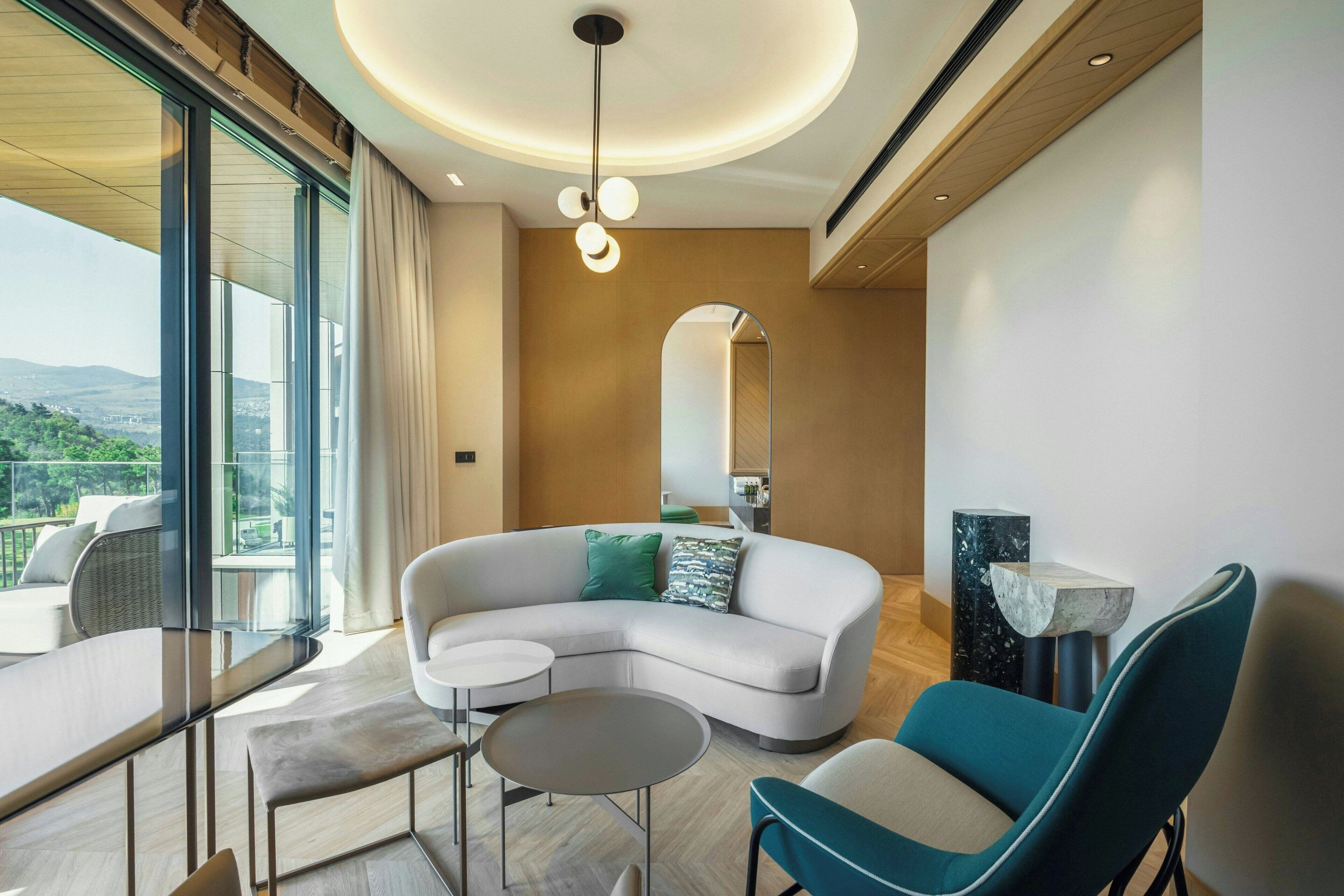 Premium-Suite, 1 King-Bett, Balkon | Wohnbereich