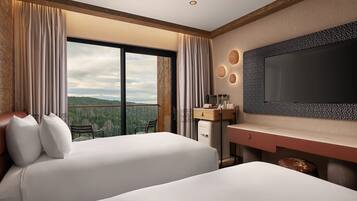 Ropa de cama de alta calidad y minibar