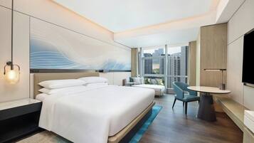 Deluxe Room, 1 King Bed, City View | In-room safe, desk, blackout curtains, iron/ironing board