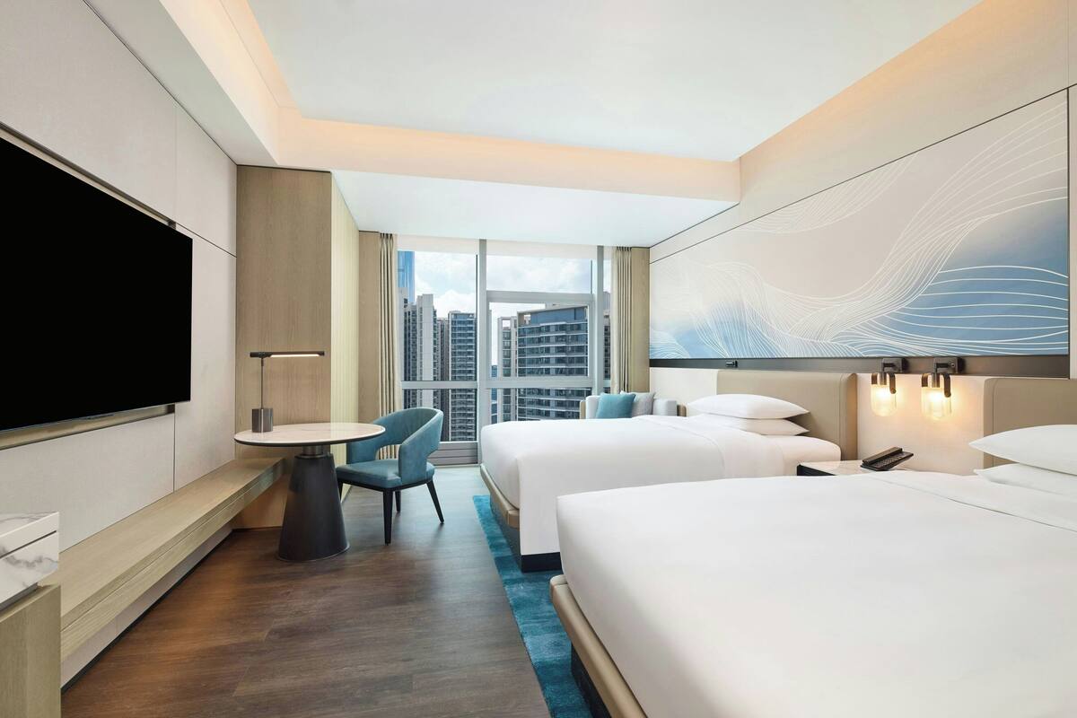 Chambre Deluxe, 2 lits doubles, vue ville