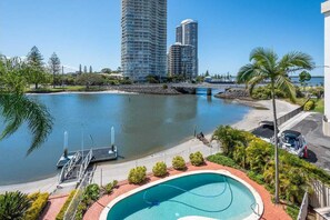 Pool - Beautiful apartment on the water at Biggera Waters, Gold Coast (Biggera Waters)