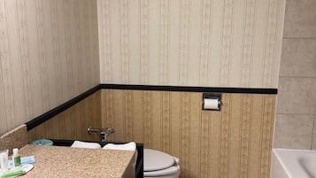 Room, 1 King Bed, Non Smoking | Bathroom | Free toiletries, hair dryer, towels, soap