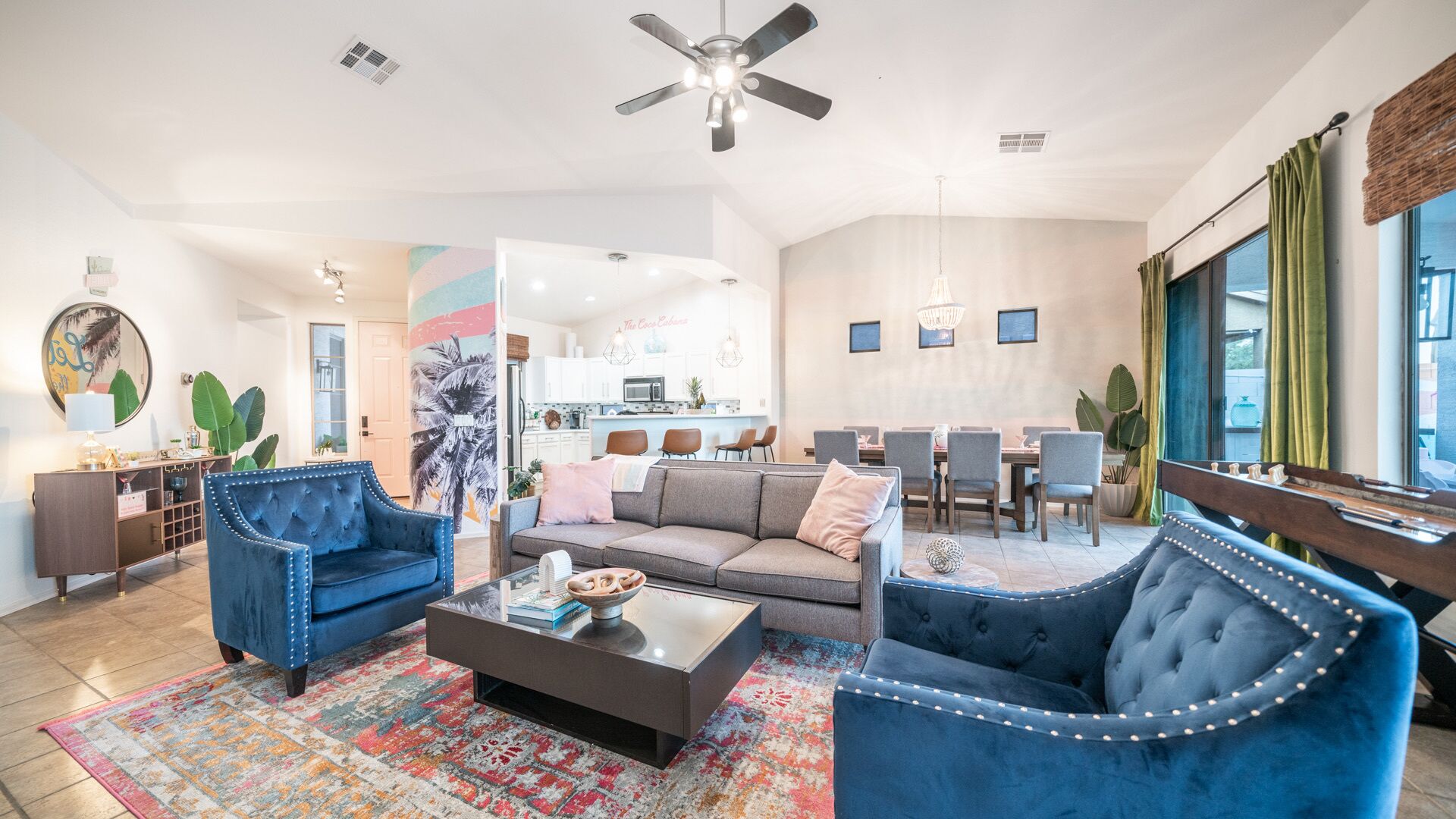 Smart TV, table tennis, books