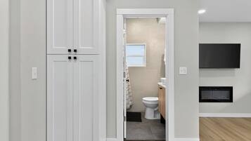 Towels, soap, toilet paper