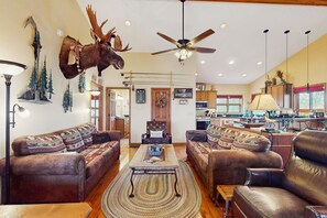 TV, fireplace, DVD player