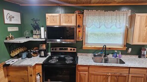 Microwave, oven, stovetop, dishwasher
