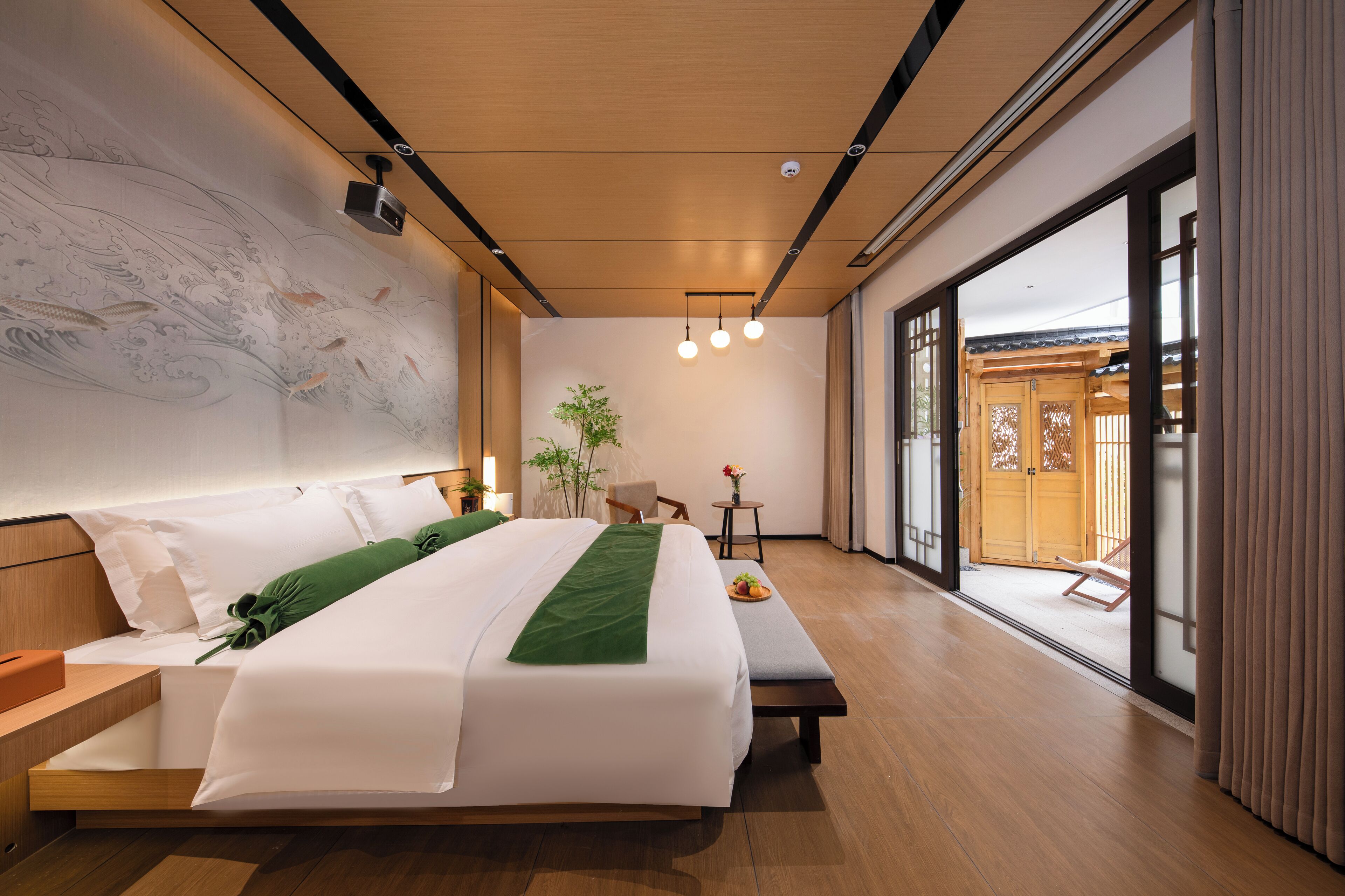 Romantic Double Room, Garden View | Desk, laptop workspace, free WiFi