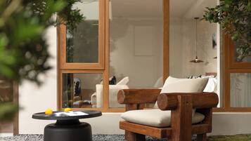 Classic-dobbeltværelse - udsigt til have | Terrasse/gårdhave