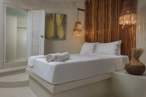 Bungalow Confort, patio, vistas al jardín | Ropa de cama de alta calidad y decoración individual