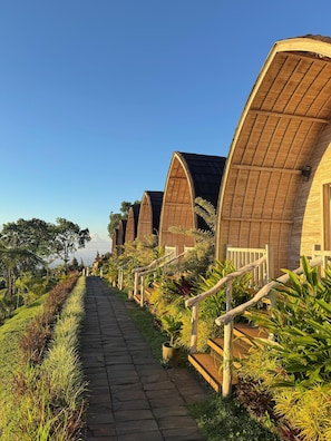 Deluxe Cabin, Balcony, Garden View | Living area