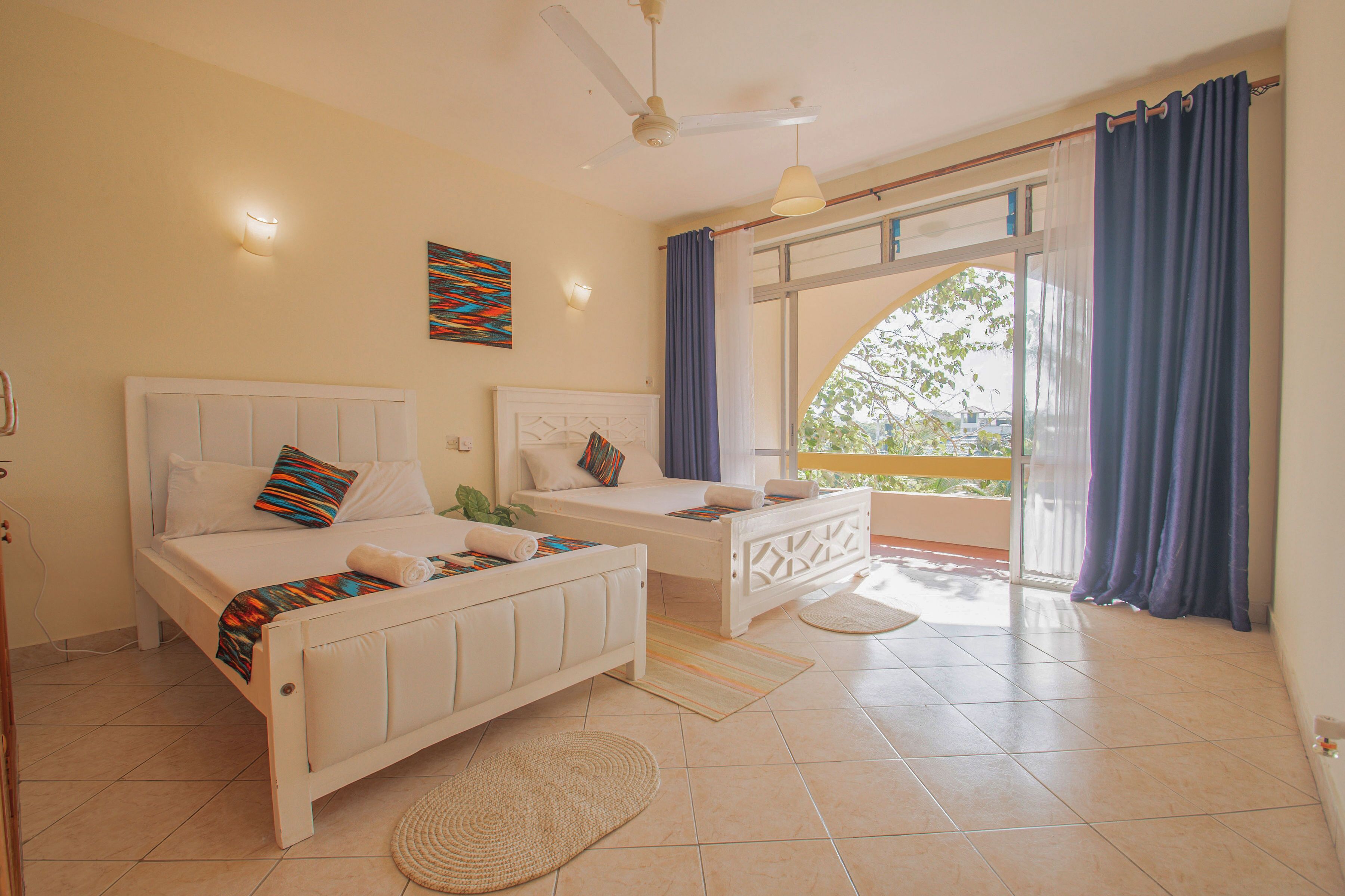 2 bedrooms, iron/ironing board, WiFi, bed sheets