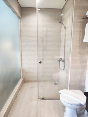 Deluxe Double Room Single Use, City View | Bathroom | Shower, hair dryer, towels, soap