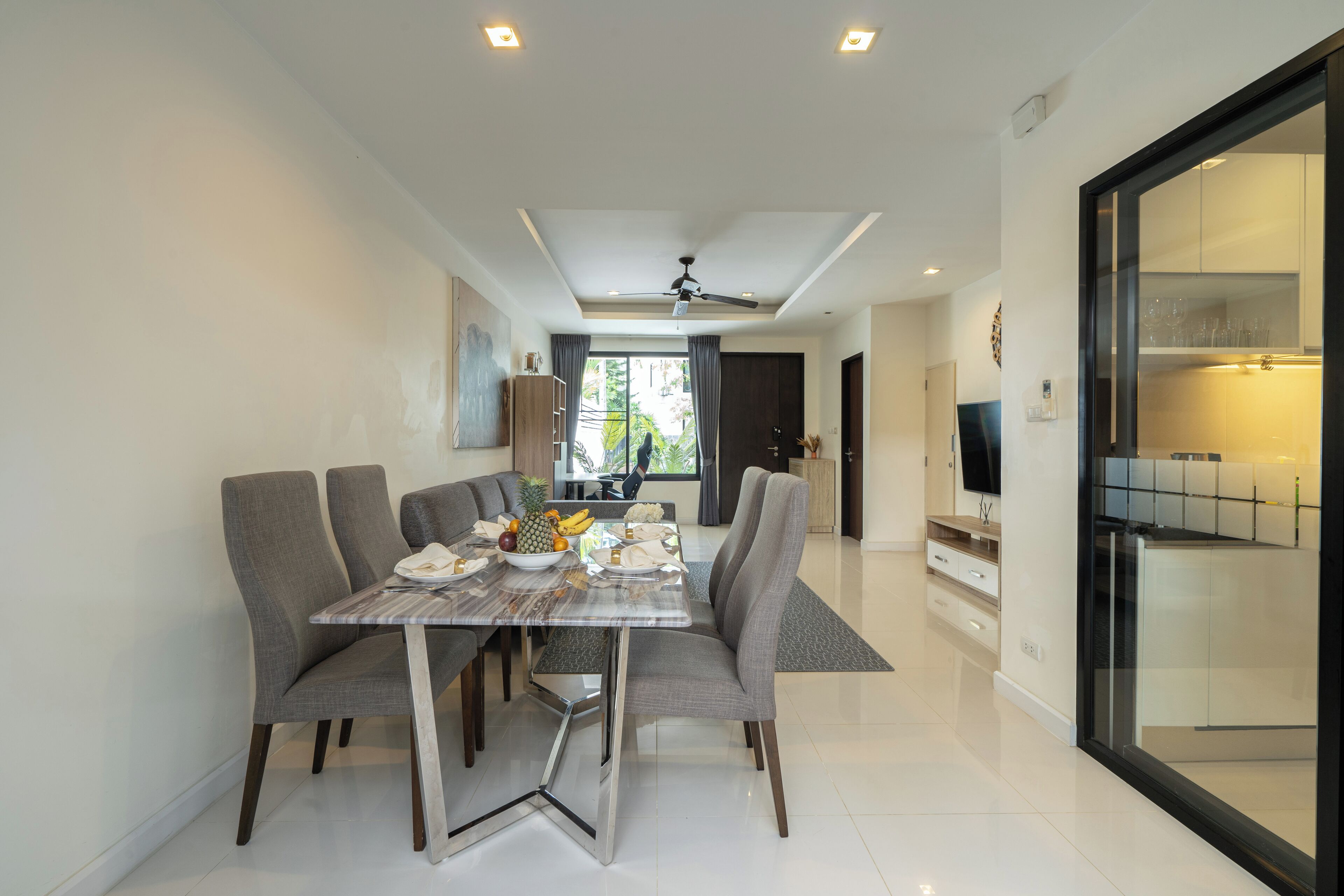 舒適聯排別墅, 庭院 | 起居區