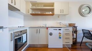 Microwave, oven, stovetop, dishwasher