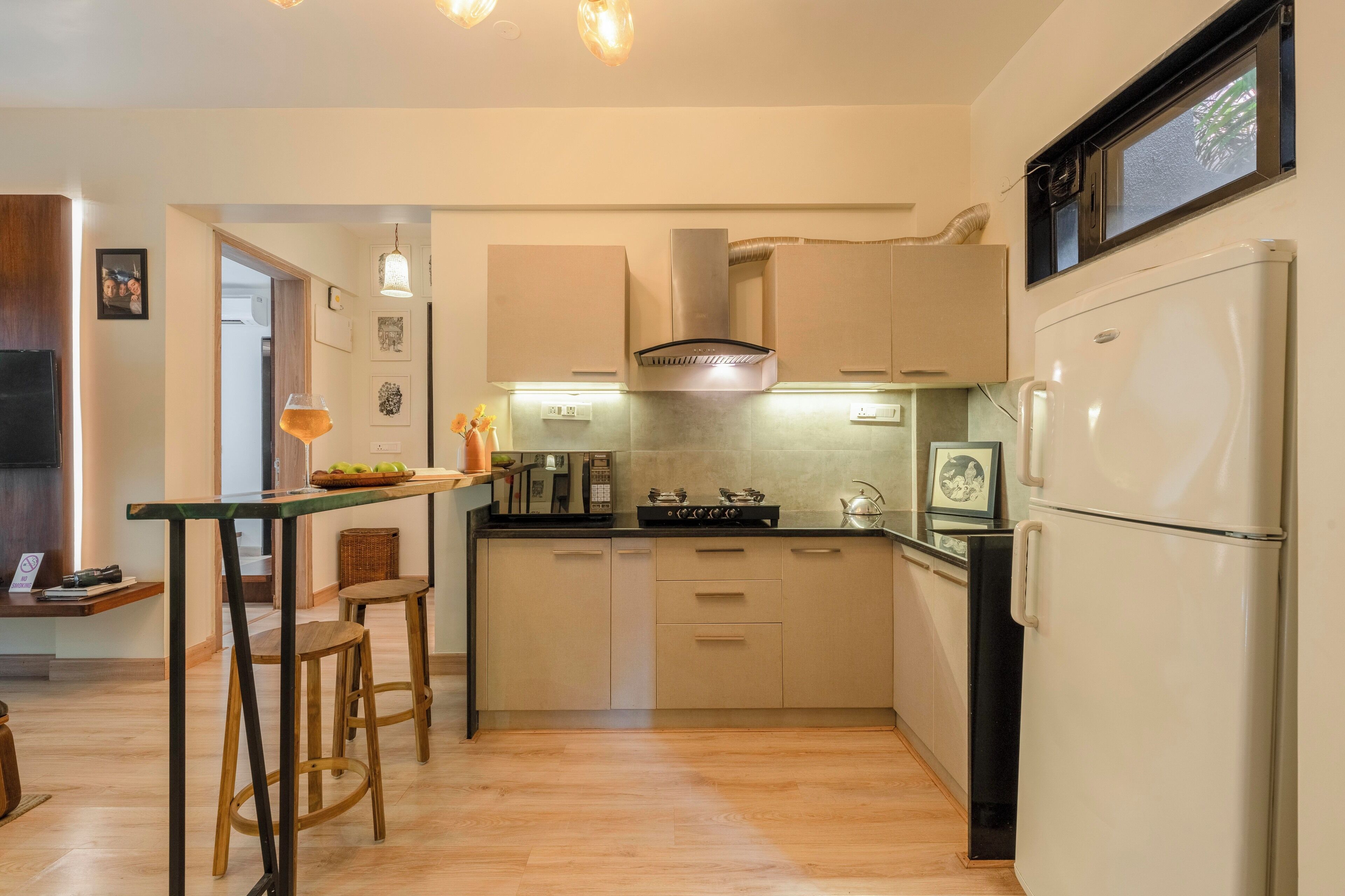 Luxury Apartment, Garden View | Private kitchen | Full-size fridge, microwave, stovetop, coffee/tea maker