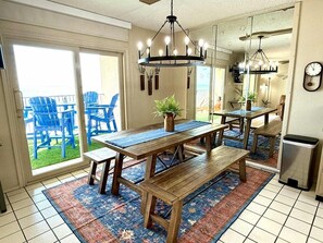Dining - Beachfront Expansive Balcony! Seaside Escape DOGS (South Padre Island)