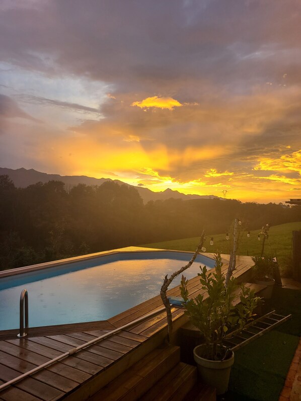 Outdoor pool, a heated pool