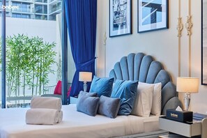 Iron/ironing board, WiFi, bed sheets - bnbme | Chic JVC Studio | Pool, Gym & Serene Retreat (Dubai)