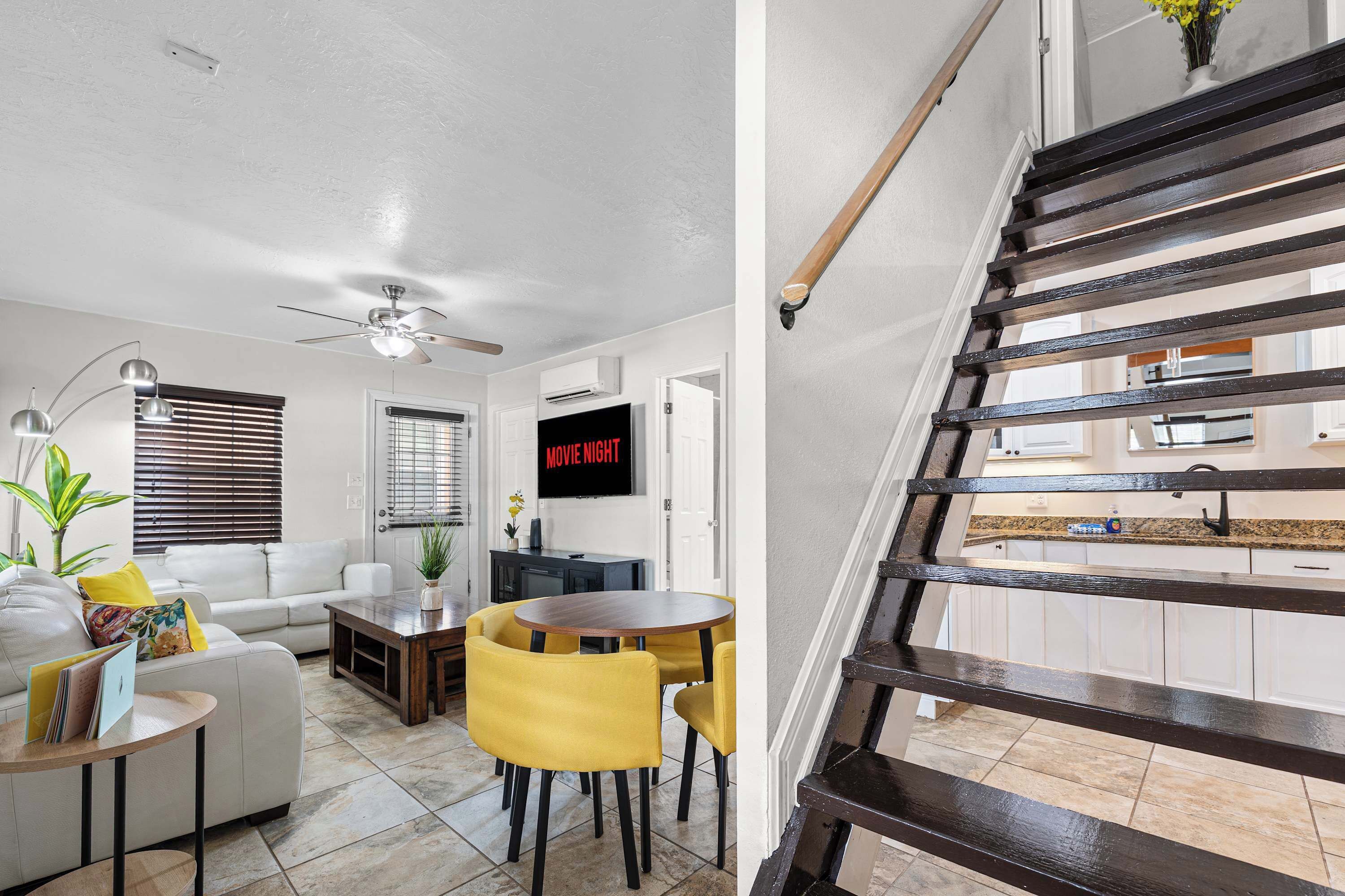 Smart TV, fireplace, offices