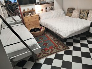 1 室のベッドルーム、ベッドシーツ