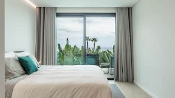 Villa Confort, piscine privée, vue mer | Literie de qualité supérieure, matelas Tempur-Pedic