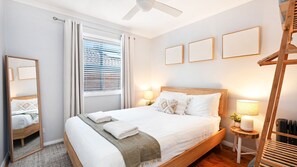 3 bedrooms, iron/ironing board, travel cot, WiFi