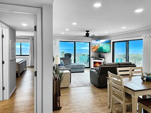 Smart TV, fireplace, books, music library - 2-bedroom condo with wraparound Ocean Views, Arcade, Steps to Boardwalk (Ocean City)