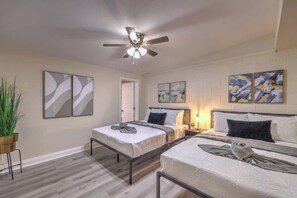 4 bedrooms, iron/ironing board, travel crib, WiFi