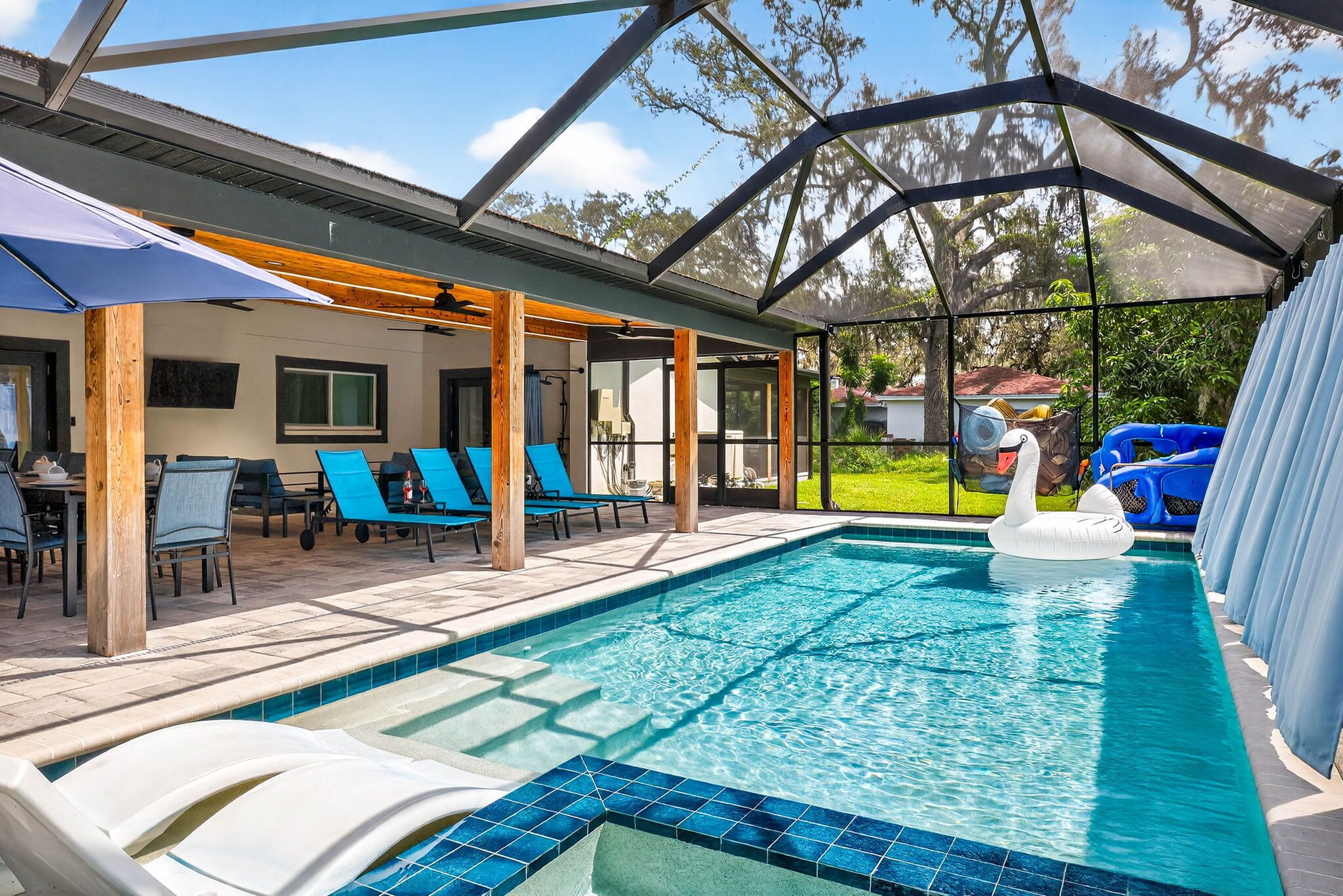 A heated pool