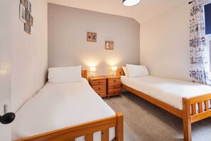 4 bedrooms, iron/ironing board, travel cot, WiFi