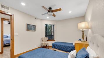 2 habitaciones, escritorio, internet y ropa de cama