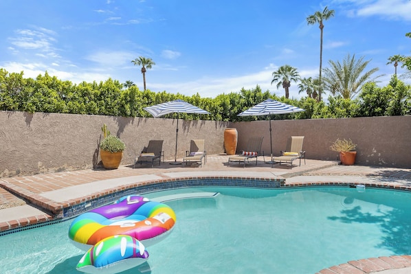 A heated pool