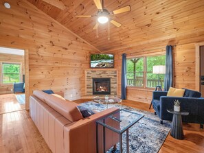 Smart TV, fireplace
