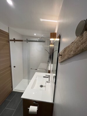 Shower, hair dryer