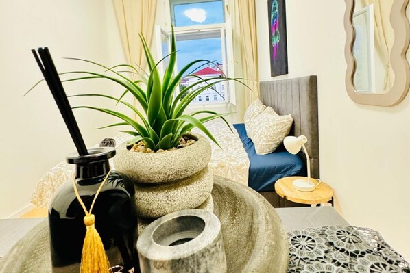 1 室のベッドルーム、ベッドシーツ