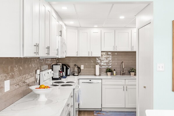 Microwave, oven, stovetop, dishwasher