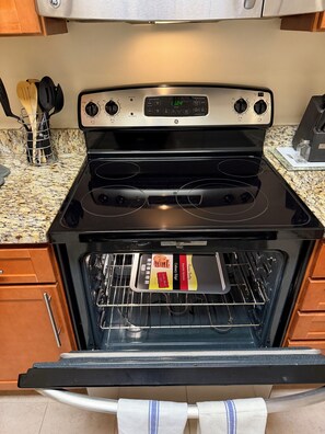 Microwave, oven, stovetop, dishwasher
