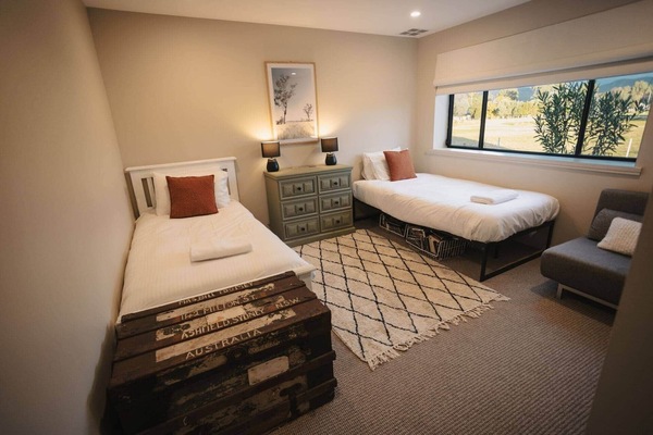 Barn luxury hunter valley at broke twin bedroom country escape