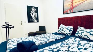 1 quarto, roupa de cama