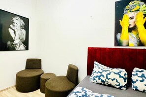 1 غرفة نوم وملاءات أسرّة