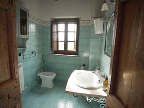 Dusche, Haartrockner, Bidet, Handtücher