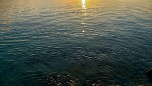 A calm sea at sunset with a clear sky. - Best Location in Vieques! Studio/Steps to Ocean, Biobay, Restaurants and Beaches (Esperanza)