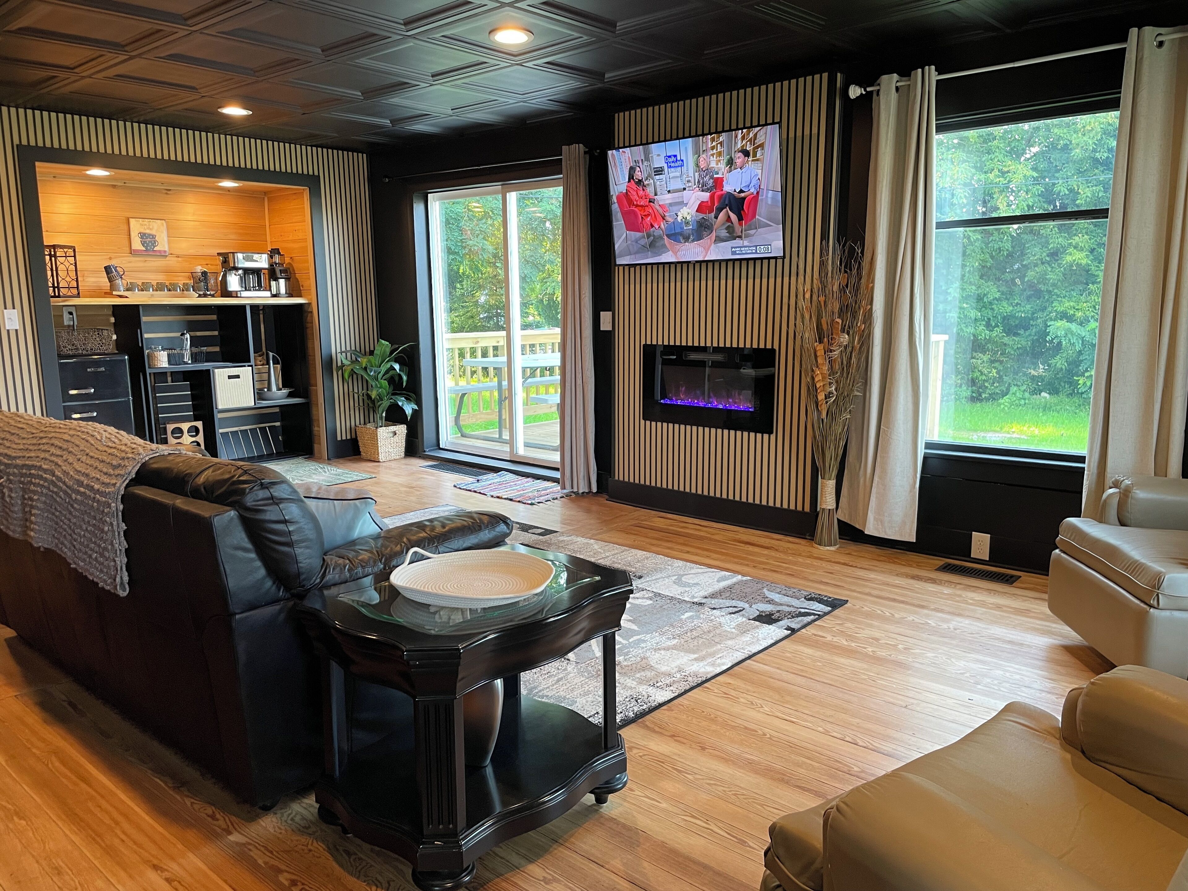 TV connectée, cheminée