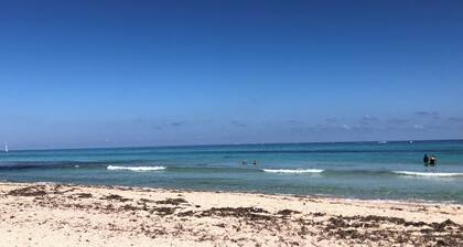 Bel appartement avec terrasse de toit et piscine privée, à 2 Km de la plage