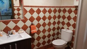 Ducha, secador de pelo y toallas