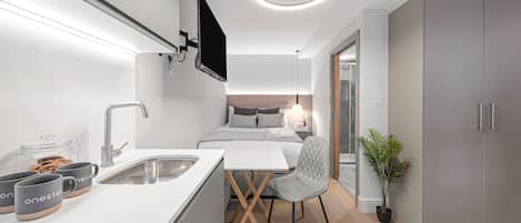 1 間睡房、熨斗/熨衫板、免費 Wi-Fi、床單