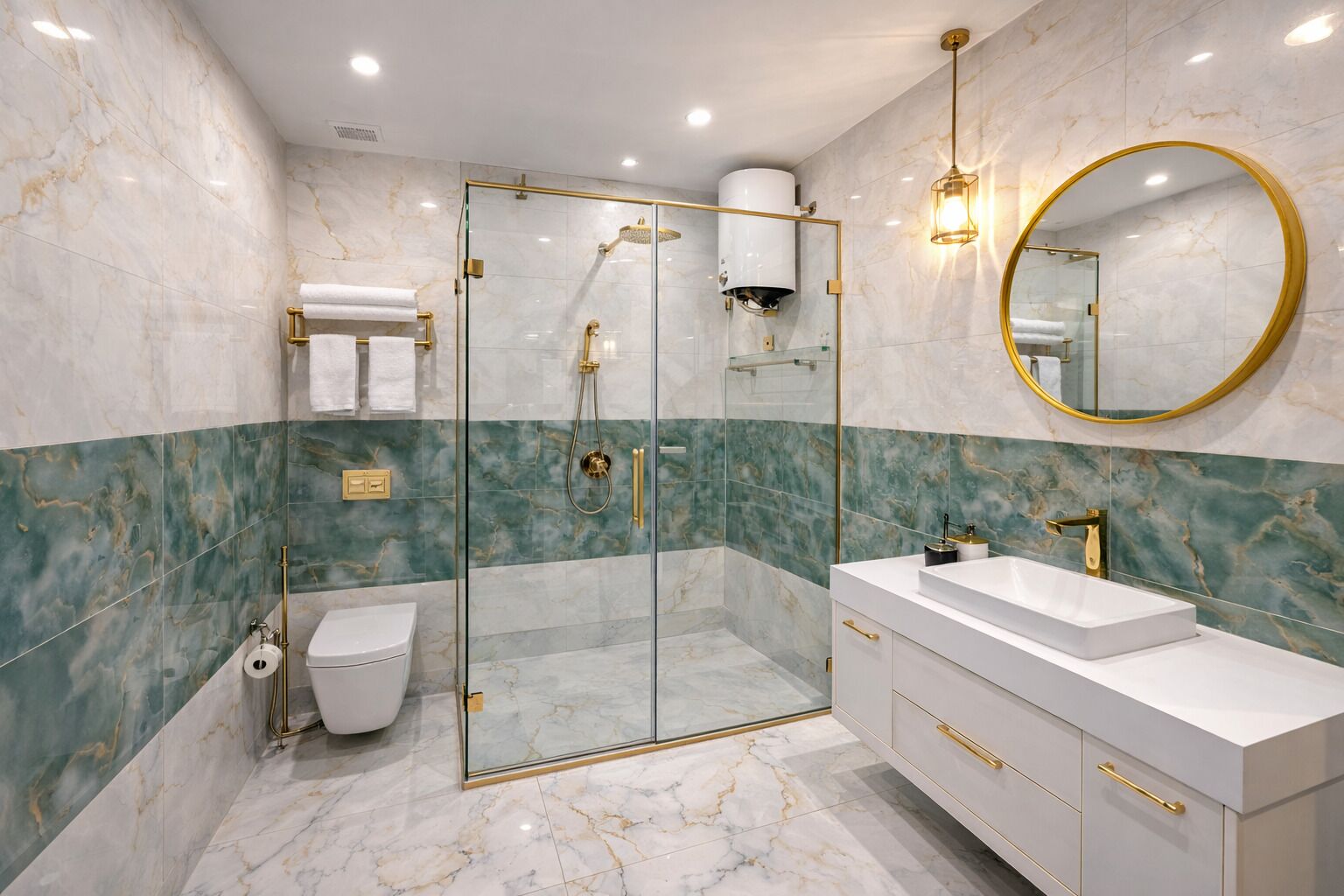 Gratis toiletartikelen, een haardroger, pantoffels, handdoeken