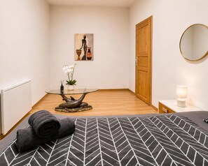 1 室のベッドルーム、ベッドシーツ